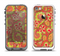 The Retro Red and Green Floral Pattern Apple iPhone 5-5s LifeProof Fre Case Skin Set