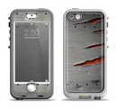 The Ripped Red-Core Metal Apple iPhone 5-5s LifeProof Nuud Case Skin Set