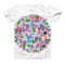 The Rounded Flower Cluster ink-Fuzed Unisex All Over Full-Printed Fitted Tee Shirt