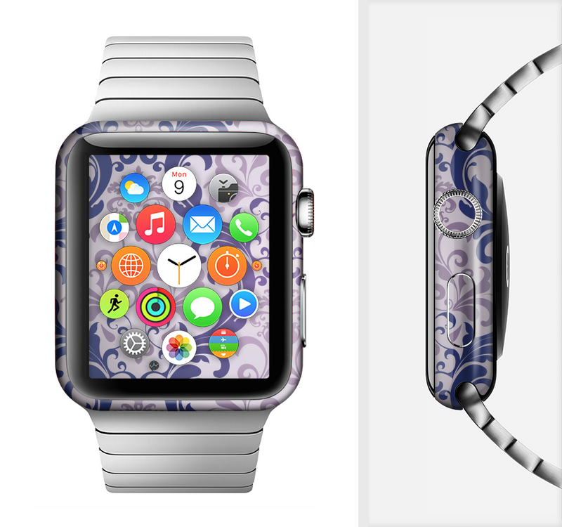 The Royal Purple Laced Wallpaper Full-Body Skin Set for the Apple Watch