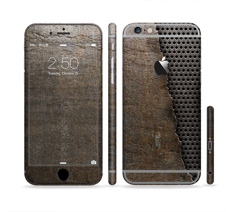 The Rustic Peeled Metal Sectioned Skin Series for the Apple iPhone 6/6s