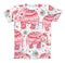 The Sacred Red Elephant and Polkadots ink-Fuzed Unisex All Over Full-Printed Fitted Tee Shirt