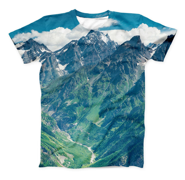 The Scenic Mountaintops ink-Fuzed Unisex All Over Full-Printed Fitted Tee Shirt