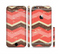 The Scratched Coral & Brown Layered Chevron V1 Sectioned Skin Series for the Apple iPhone 6/6s Plus