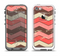 The Scratched Coral & Brown Layered Chevron V4 Apple iPhone 5-5s LifeProof Fre Case Skin Set