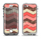 The Scratched Coral & Brown Layered Chevron V4 Apple iPhone 5-5s LifeProof Nuud Case Skin Set