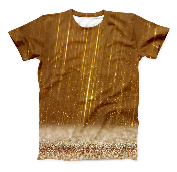 The Scratched Gold Streaks ink-Fuzed Unisex All Over Full-Printed Fitted Tee Shirt