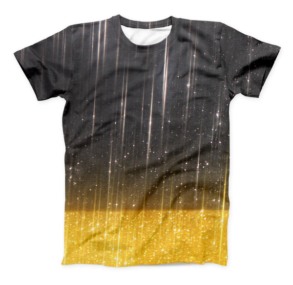 The Scratched Surface with Glowing Gold Sparkle ink-Fuzed Unisex All Over Full-Printed Fitted Tee Shirt