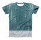 The Scratched Teal and White Surface with Silver Sparkle ink-Fuzed Unisex All Over Full-Printed Fitted Tee Shirt