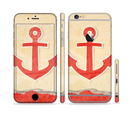 The Scratched Vintage Red Anchor Sectioned Skin Series for the Apple iPhone 6/6s