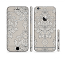 The Seamless Tan Floral Pattern Sectioned Skin Series for the Apple iPhone 6/6s Plus