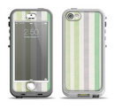 The Shades of Green Vertical Stripes Apple iPhone 5-5s LifeProof Nuud Case Skin Set