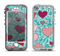 The Sharded Hearts On Teal Apple iPhone 5-5s LifeProof Nuud Case Skin Set