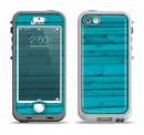 The Signature Blue Wood Planks Apple iPhone 5-5s LifeProof Nuud Case Skin Set