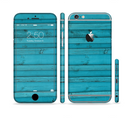 The Signature Blue Wood Planks Sectioned Skin Series for the Apple iPhone 6/6s Plus