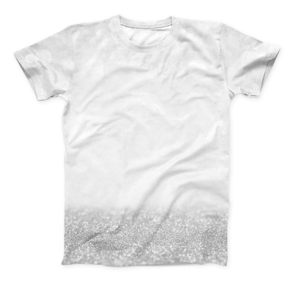 The Silver and White Unfocused Sparkle Orbs ink-Fuzed Unisex All Over Full-Printed Fitted Tee Shirt