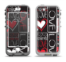 The Sketch Love Heart Collage Apple iPhone 5-5s LifeProof Nuud Case Skin Set