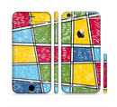 The Sketched Colorful Uneven Panels Sectioned Skin Series for the Apple iPhone 6/6s