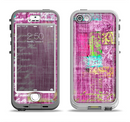The Sketched Pink Word Surface Apple iPhone 5-5s LifeProof Nuud Case Skin Set