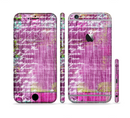 The Sketched Pink Word Surface Sectioned Skin Series for the Apple iPhone 6/6s