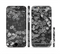 The Small Black and White Flower Sprouts Sectioned Skin Series for the Apple iPhone 6/6s
