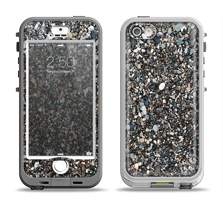The Small Dark Pebbles Apple iPhone 5-5s LifeProof Nuud Case Skin Set