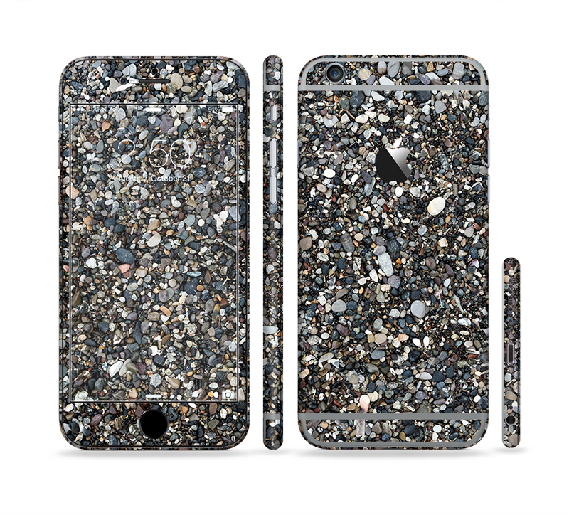 The Small Dark Pebbles Sectioned Skin Series for the Apple iPhone 6/6s Plus
