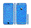 The Small Scattered Polka Dots of Blue Sectioned Skin Series for the Apple iPhone 6/6s