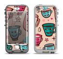 The Smiley Coffee Mugs Apple iPhone 5-5s LifeProof Nuud Case Skin Set