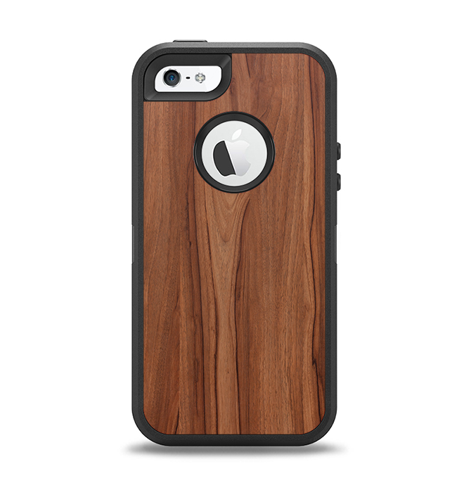 The Smooth-Grained Wooden Plank Apple iPhone 5-5s Otterbox Defender Case Skin Set