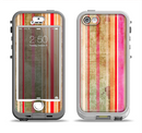 The Smudged Pink Painted Stripes Pattern Apple iPhone 5-5s LifeProof Nuud Case Skin Set