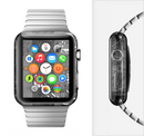 The Smudged White and Black Anchor Pattern Full-Body Skin Set for the Apple Watch