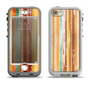 The Smudged Yellow Painted Stripes Pattern Apple iPhone 5-5s LifeProof Nuud Case Skin Set