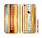 The Smudged Yellow Painted Stripes Pattern Sectioned Skin Series for the Apple iPhone 6/6s