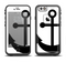 The Solid Black Anchor Silhouette Apple iPhone 6/6s LifeProof Fre Case Skin Set