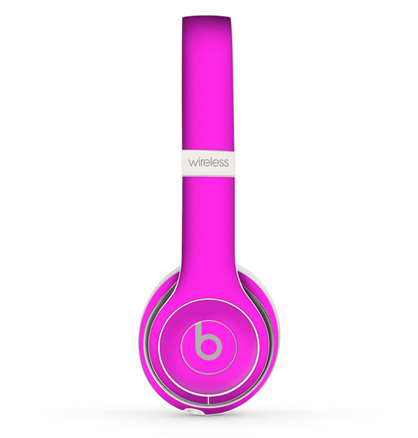 The Solid Hot Pink V2 Skin Set for the Beats by Dre Solo 2 Wireless Headphones