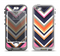 The Solid Pink & Blue Colored Chevron Pattern Apple iPhone 5-5s LifeProof Nuud Case Skin Set