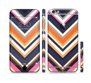 The Solid Pink & Blue Colored Chevron Pattern Sectioned Skin Series for the Apple iPhone 6/6s Plus