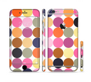 The Solid Pink & Blue Colored Polka Dots V2 Sectioned Skin Series for the Apple iPhone 6/6s
