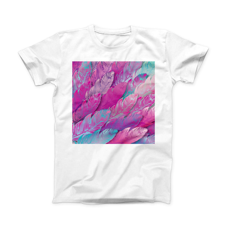 The Spectral Vector Feathers ink-Fuzed Front Spot Graphic Unisex Soft-Fitted Tee Shirt