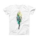The Splatter Watercolor Feather ink-Fuzed Front Spot Graphic Unisex Soft-Fitted Tee Shirt