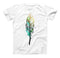 The Splatter Watercolor Feather ink-Fuzed Unisex All Over Full-Printed Fitted Tee Shirt
