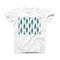 The Splattered Teal Watercolor Feathers ink-Fuzed Front Spot Graphic Unisex Soft-Fitted Tee Shirt