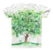 The Splattered Watercolor Tree of Life ink-Fuzed Unisex All Over Full-Printed Fitted Tee Shirt