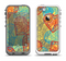 The Squiggly Red & Blue Hearts Over Yellow Apple iPhone 5-5s LifeProof Fre Case Skin Set