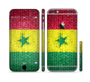The Starred Green, Red and Yellow Brick Wall Sectioned Skin Series for the Apple iPhone 6/6s Plus