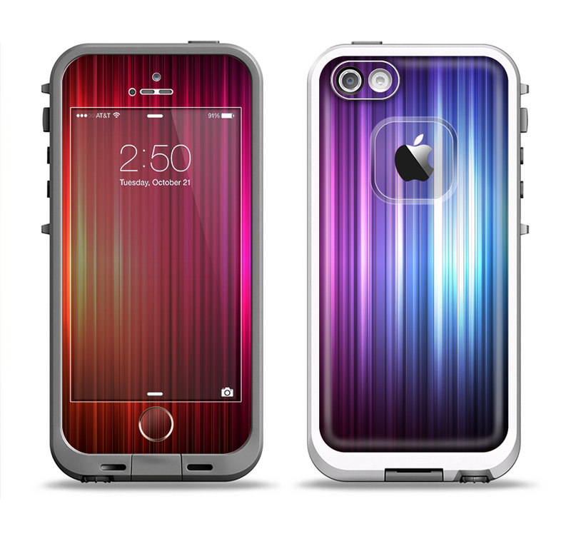 The Straigth Vector HD Lines Apple iPhone 5-5s LifeProof Fre Case Skin Set