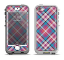 The Striped Vintage Pink & Blue Plaid Apple iPhone 5-5s LifeProof Nuud Case Skin Set