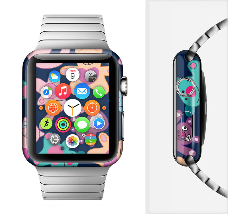 The Stuffed Vector Color-Bears Full-Body Skin Set for the Apple Watch