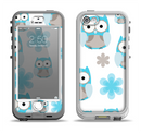 The Subtle Blue Cartoon Owls Apple iPhone 5-5s LifeProof Nuud Case Skin Set